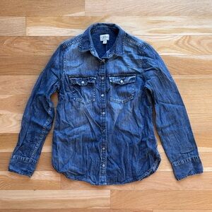 J Crew Denim Button-Up Shirt